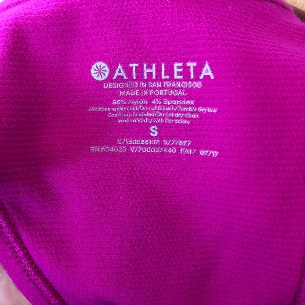 ATHLETA workout activewear sports pink tank top shirt tee Sz Small womens - Picture 2 of 5